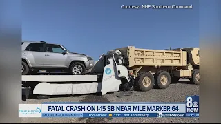 UPDATE: Driver killed in crash on I-15 northeast of Las Vegas