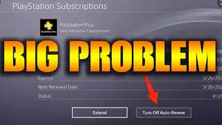 PS Plus Cannot Auto Renew Or Subscribe Big Problem