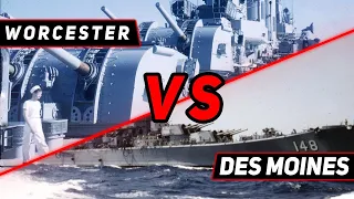 (НОВАЯ СБОРКА) WORCESTER VS DES MOINES! ЧТО ОКАЖЕТСЯ СИЛЬНЕЕ?! МИР СУПЕРКОРАБЛЕЙ/WORLD OF WARSHIPS