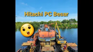 Kapal LCT muat Excavator PC besar !!!