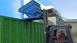 Talaş Arabası, Devirmeli Konteyner | Automatic Tilting Container, self dumping hopper