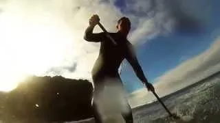 Windy Winter sup surf