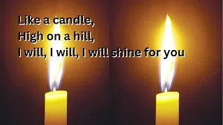 Shine - Kids Worship Song - Like a candle high on a hill with Lyrics - Sunday School Christian Song