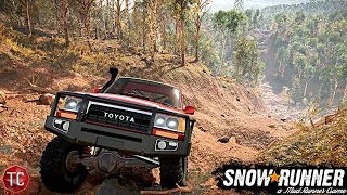 SnowRunner: NEW, ULTRA REALISTIC Washout Trails in THE OUTBACK! Diesel 80 Series Ute!!