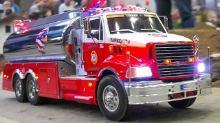 MEGA RC FIRE TRUCKS IN COLLECTION!! RC SAN FRANCISCO FIRE TRUCKS, RC MODEL FIRE RESCUE ACTION