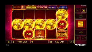 Online slot Wazdan 15 coins huge payout.