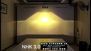 NHK hmlovky  žltej farby s funkciou tlmený & diaľkový režim, bixenón.