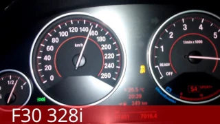 BMW F30 328i sport acceleration 0-100 0-200 STOCK