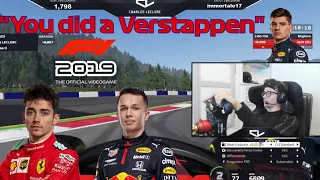 "You did a Verstappen"- Time when Alex Albon did a Verstappen Style Overtake on Charles Leclerc