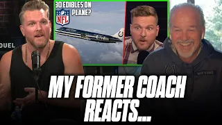 Pat McAfee's Coach Reacts To Story of Taking 30 Edibles On NFL London Trip