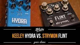 BATTLE of the REVERB and TREMOLO KINGS! Keeley HYDRA vs. Strymon FLINT!