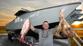 First Trip on the NEW BOAT!!! {Catch Clean Cook} Insetta 35IFC with twin 300hpr Suzuki Outboards!