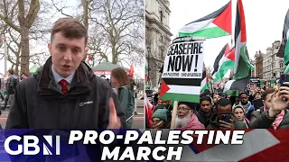 Pro-Palestine MARCH through central London today as police remain on alert for hatred and racism