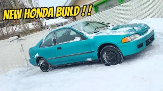 New Honda Civic Build! I Bought A $400 Civic That Immediately Blew Up (Hole In Block)