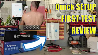 CAMPLUX Outdoor Portable Propane Tankless Water Heater 🤗 Setup, Test, and REVIEW