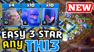 Th13 Golem Bowler Witch Attack With 10 Zap Spell | Best Th13 Attack Strategy in Clash of Clans