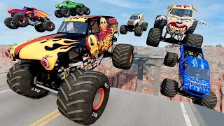 Monster Jam Insane Big vs Small Races and High Speed Jumps #6 | BeamNG Drive - Griff's Garage