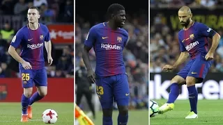 Who will replace the injured Samuel Umtiti for Barcelona?