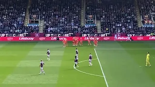 Blackpool fans celebrating equalizer vs Burnley