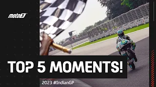 Top 5 Moto3™ Moments! 🚀 | 2023 #IndianGP