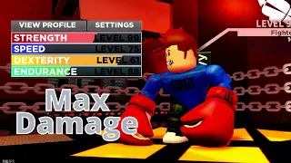 MAX STRENGTH with BEST STRENGTH GLOVE in Roblox Boxing League (OP STRENGTH)