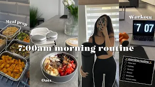 7AM Autumn Morning Routine | being productive, home workouts, healthy habits, uni + more