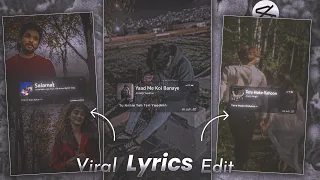 Spotify Lyrics Reels Video Editing | Instagram Reels Video Edit ~ Capcut Editing Tutorial