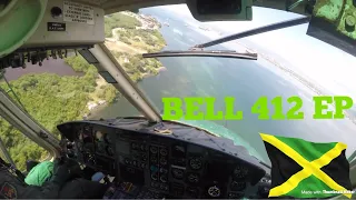 Helicopter flying Bell 412 EP Amazing Cockpit  View