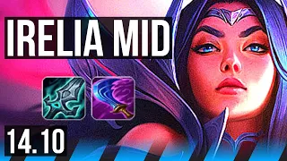 IRELIA vs TALIYAH (MID) | 9 solo kills, 70% winrate, 15/3/5, Godlike | TR Master | 14.10