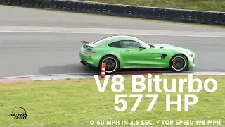 2018 Mercedes-AMG GT R at the Bilster Berg Race Track (raw video)