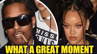 A$AP Rocky Carries Bottles of Whisky While Leaving a Restaurant with Rihanna.The fans are ready...