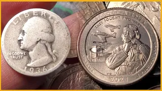 $2,500 QUARTER HUNT!!! COIN ROLL HUNTING QUARTERS! (SILVER & AMAZING ERROR!)