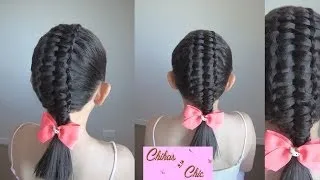 Trenza Doble-Trenza Pasacinta Doble | Como Hacer Trenzas | Peinados con trenzas