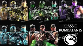 KLASSIC NINJA & CYBER Skin Costume Mortal Kombat MKX SCORPION SUB-ZERO REPTILE SMOKE TREMOR MK Mod