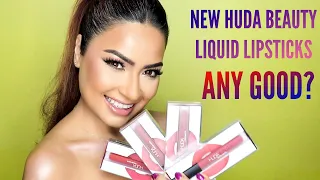 REVIEWING THE NEW HUDA BEAUTY LIQUID MATTE LIPSTICKS