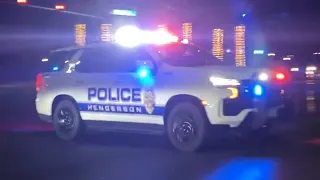 *MAJOR HORN USAGE* NEW Chevy Tahoe Responding Code 3 to a Murder - Henderson Police Department