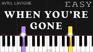 Avril Lavigne - When You're Gone | EASY Piano Tutorial