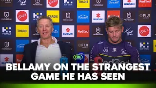 "I'd rather win 8-0 than win 34-32" - Bellamy on a wild win | Storm Press Conference | Fox League