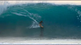 Justin Quintal Double Barrel at Pipeline. Wave of the Winter 2023?