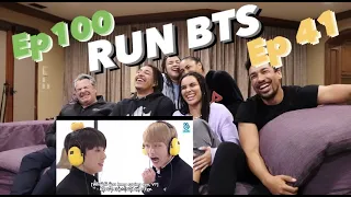 MY FAMILY REACTS TO RUN BTS (Ep 100 & 41)