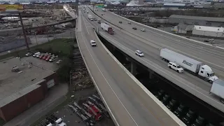 Drone footage shows empty I-95 in Canton during COVID-19 pandemic