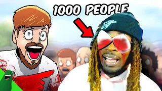 Mr Beast Blinds 1,000 People REACTION