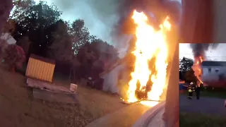 Helmet Cam Arrival Video - House Fire - Oneida, Pa. - 6/10/2022