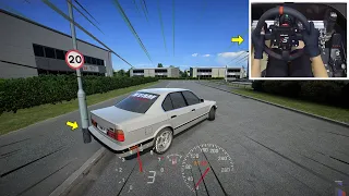 Live for speed Mod BMW M5 E34 Factory Drifting - w/SIMAGIC Alpha Mini Steering Wheel