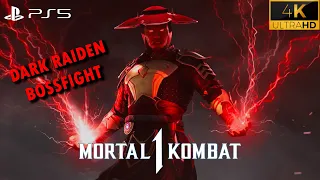 Mortal Kombat 1 Defeat Dark Raiden Boss Fight - Invasion Mode Season 5 Ending PS5