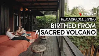 This modern Balinese longhouse commands a spectacular view of a volcano | Remarkable Living