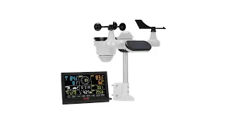 VEVOR 7-in-1 Wireless Weather Station, 7.5 in Large Color Display, Digital Home Weather Station