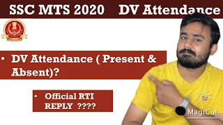 SSC MTS 2020 DV Attendance #sscmts #sscmts2020 #ssccgl #ssc #sscchsl #sscgd #sscje #sscsteno #ssccgl