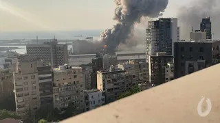 Unseen footage shows moment of Beirut explosion in 4K slow motion