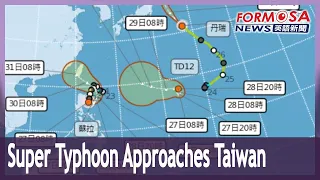 Saola becomes a super typhoon and turns northward toward southern Taiwan